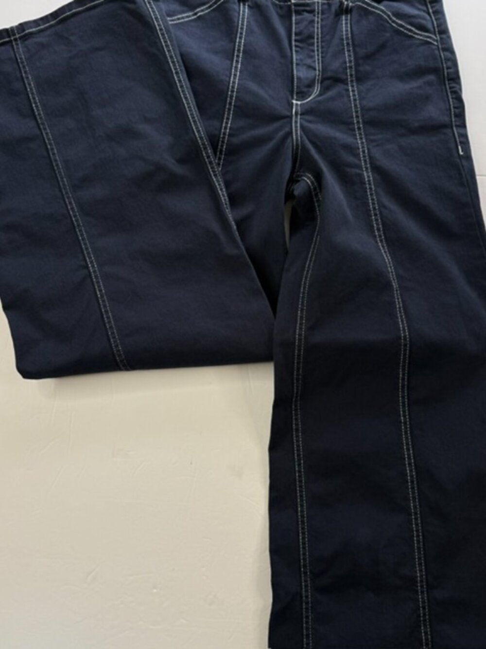 High Rise Wide Leg Maeve Anthropologie The Delaney Clean Seamed Jeans Blue 26